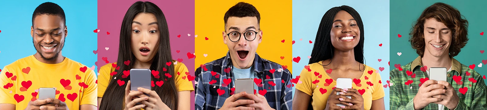 Personas Felices Comprando Likes
